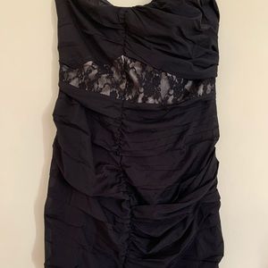 Express  rouched lace strapless dress. Size 12